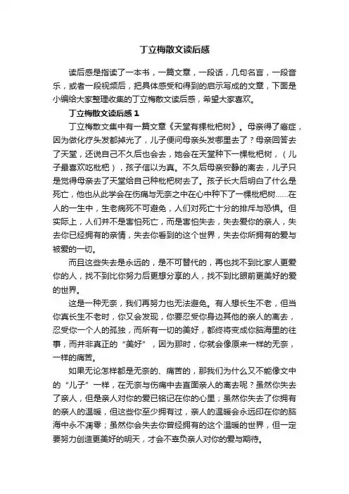 丁立梅散文读后感三篇