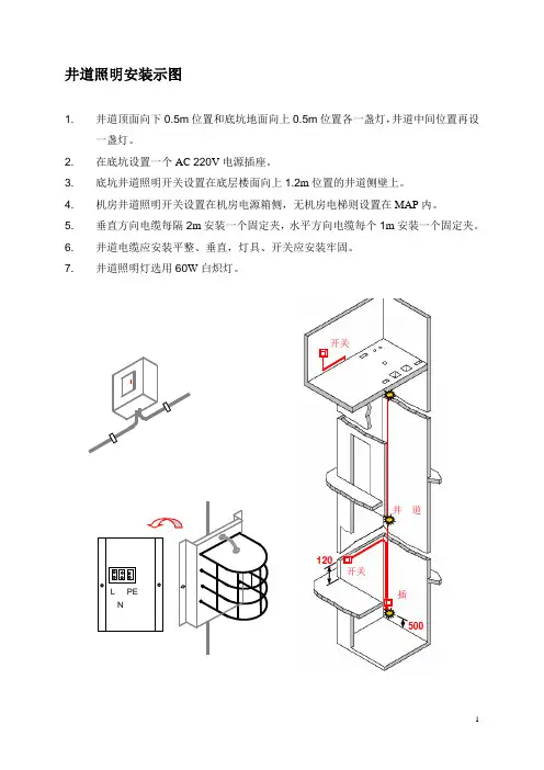井道照明安装示图1