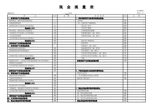 wps表格模板--现金流量表