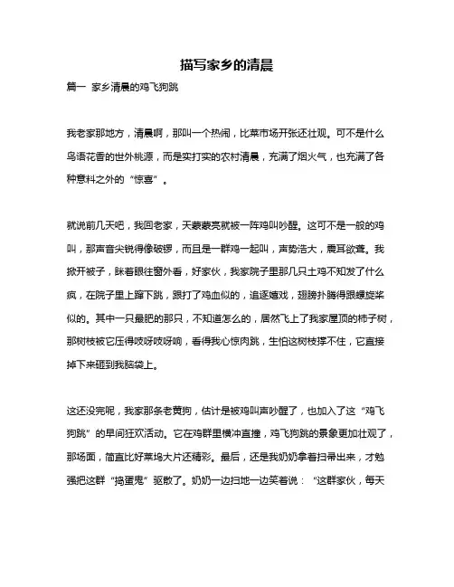 作文《描写家乡的清晨》
