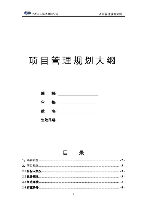 工程项目管理规划大纲