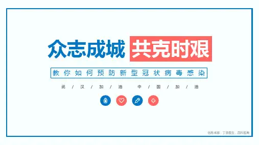 新型冠状病毒疫情防护知识科普ppt模板
