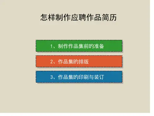 如何制作作品集