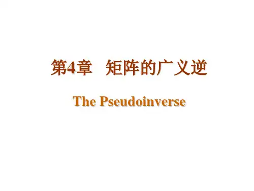 矩阵的广义逆 ppt课件