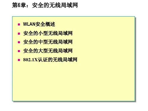 无线局域网第5章无线局域网安全课件