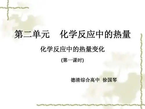化学反应中的热量(公开课课件)