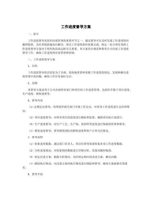 工作进度督导方案