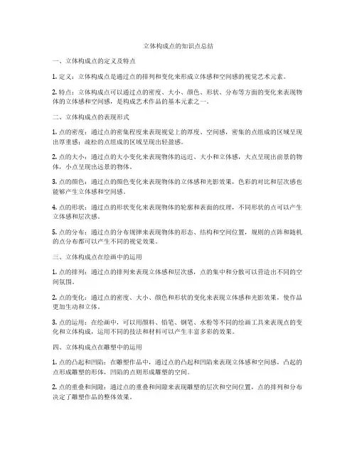 立体构成点的知识点总结