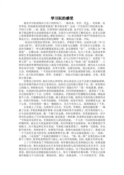 学习阮的感受