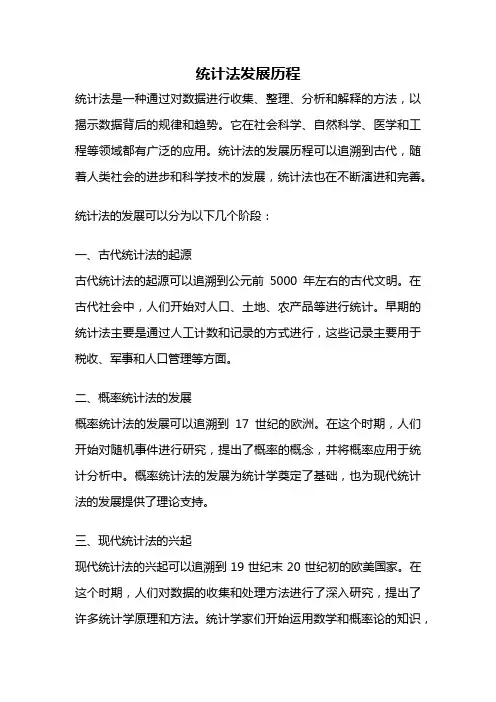 统计法发展历程