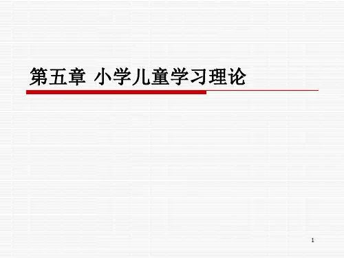 小学儿童学习理论