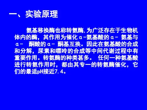 谷丙转氨酶活性测定