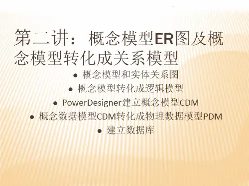 概念模型ER图及概念模型转化成关系模型