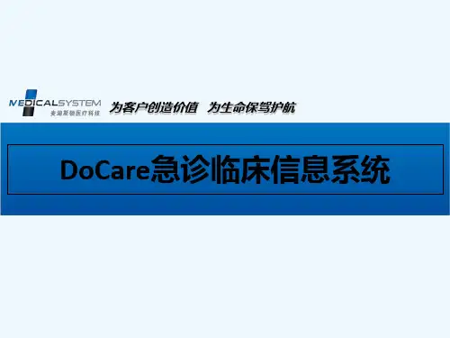 麦迪斯顿急诊临床信息系统 PPT