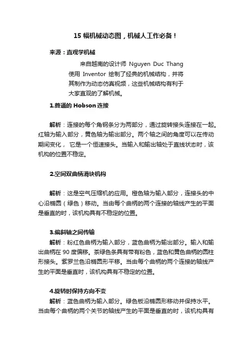 15幅机械动态图，机械人工作必备！