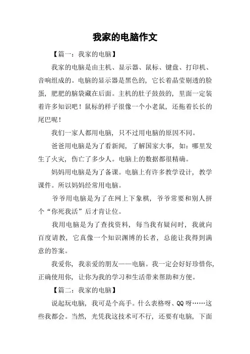 我家的电脑作文