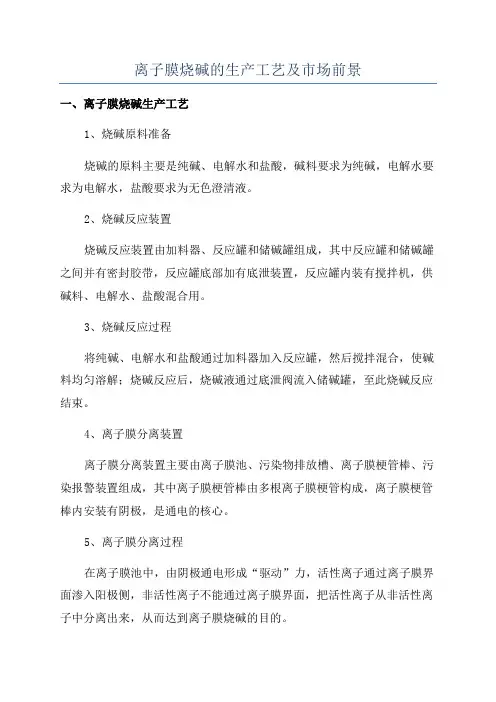 离子膜烧碱的生产工艺及市场前景