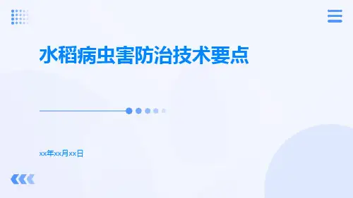 水稻病虫害防治技术要点