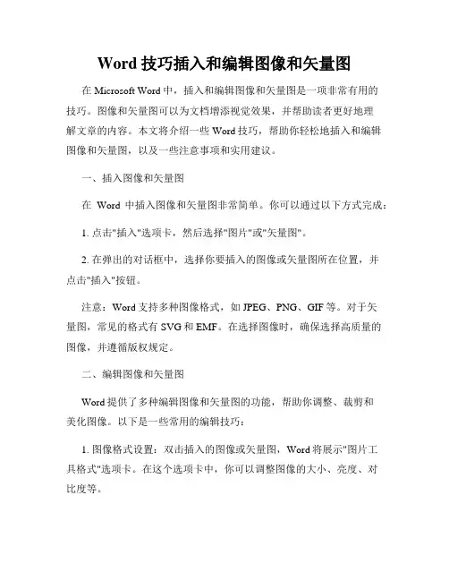 Word技巧插入和编辑图像和矢量图