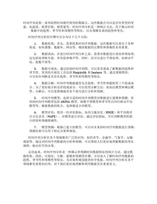 时间序列的知识点