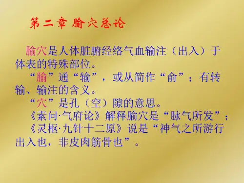 第二章腧穴总论