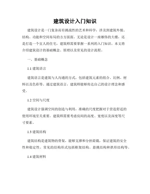 建筑设计入门知识