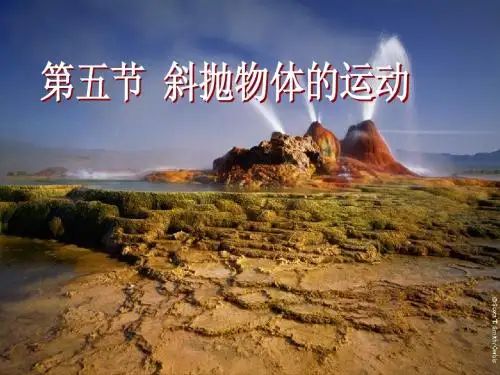 第一章第五节斜抛体的运动