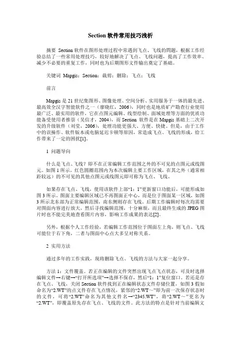 Section软件常用技巧浅析