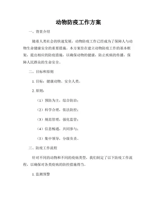 动物防疫工作方案