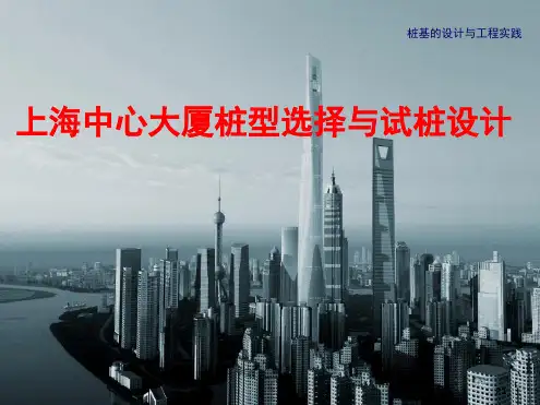 上海中心大厦桩型选择与与试桩设计