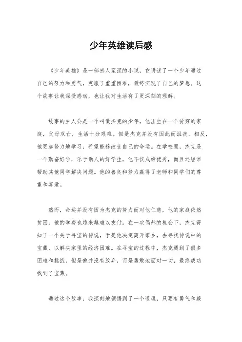 少年英雄读后感