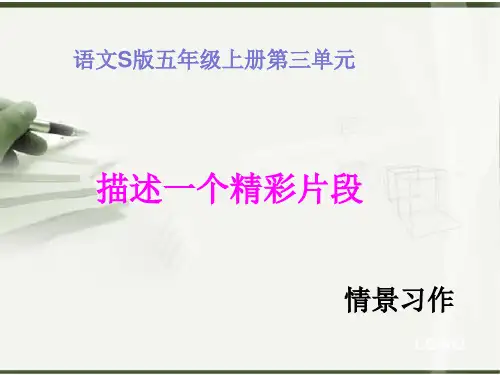 五年级上册语文课件-语文百花园三 习作：描述一个精彩片段｜语文S版 (共13张PPT)