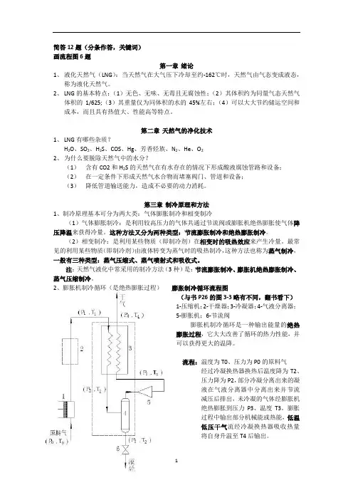 油气储运专业课LNG复习考试资料