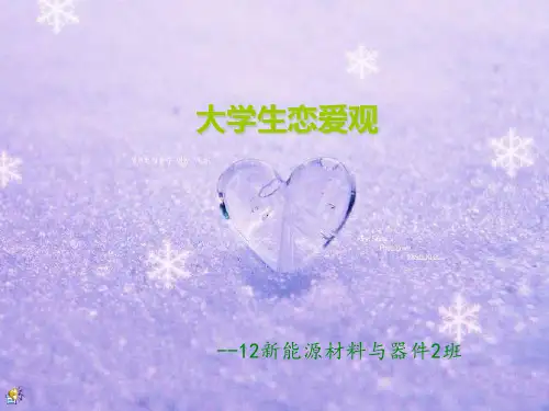 大学生恋爱观ppt 共20页