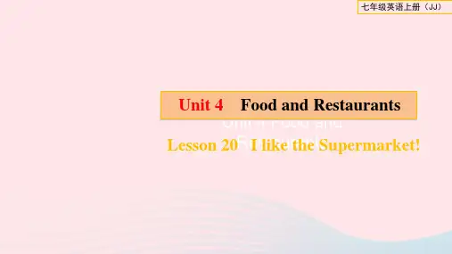 七年级英语上册冀教版--Lesson 20