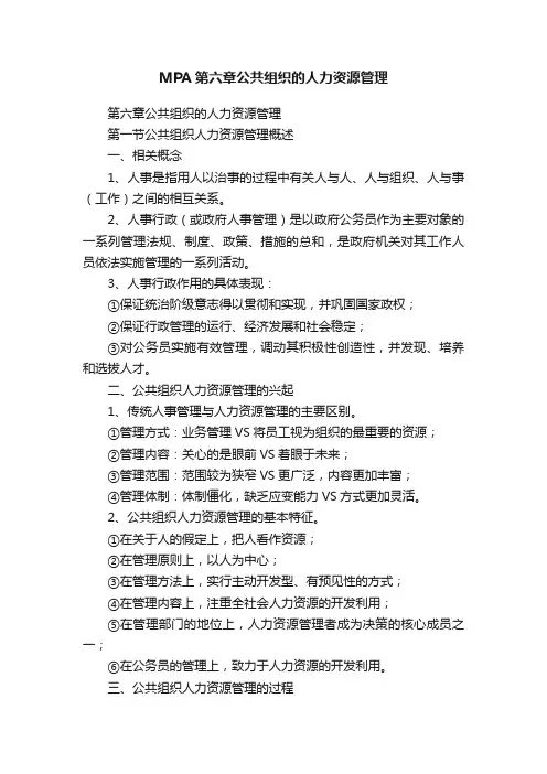 MPA第六章公共组织的人力资源管理