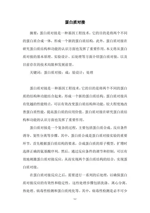 蛋白质对接