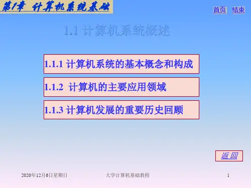 计算机应用基础：第1章 计算机系统基础
