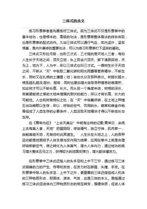 三体式的含义