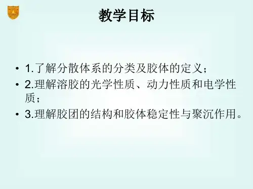 胶体分散体系精品PPT课件