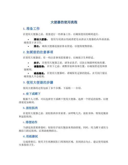 大便器的使用流程