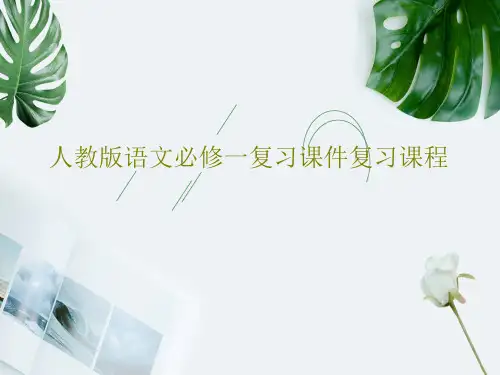 人教版语文必修一复习课件复习课程PPT共34页