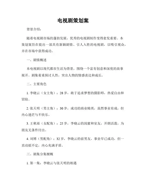 电视剧策划案