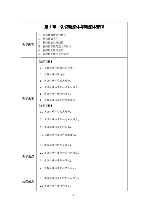 《多维新媒体营销》-课程教案