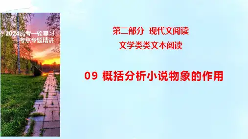 09 小说中物象的作用-高考语文一轮复习之文学类文本阅读(全国通用)