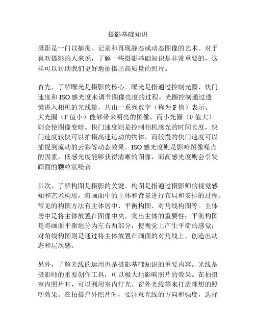 摄影基础知识