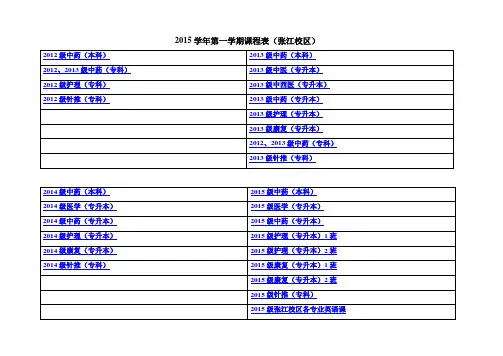上海中医药大学课程表