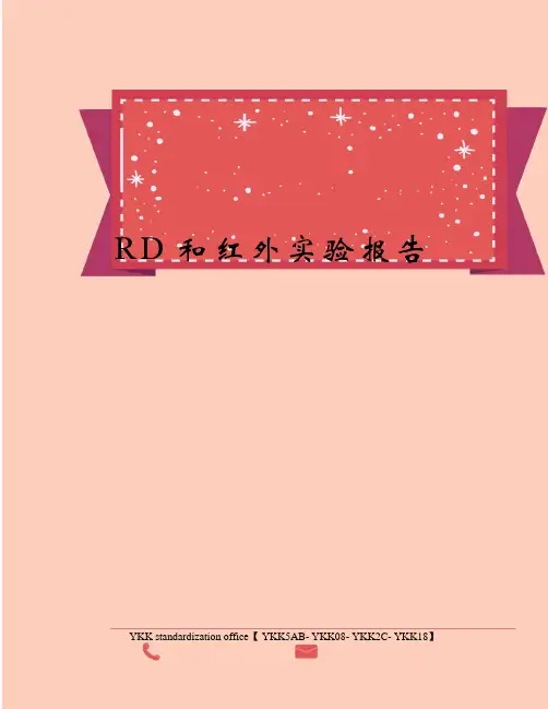RD和红外实验报告审批稿