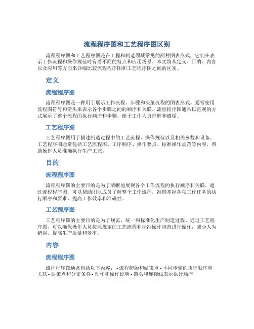 流程程序图和工艺程序图区别