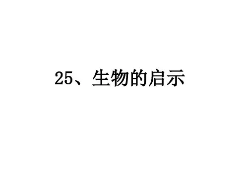六年级上册科学生物的启示